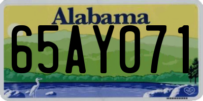 AL license plate 65AY071