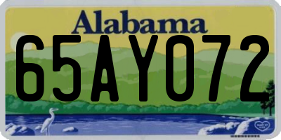 AL license plate 65AY072