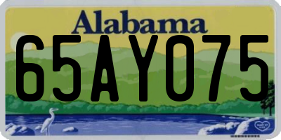 AL license plate 65AY075