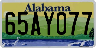 AL license plate 65AY077