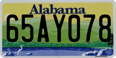 AL license plate 65AY078
