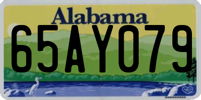 AL license plate 65AY079