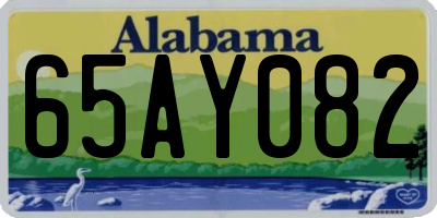 AL license plate 65AY082