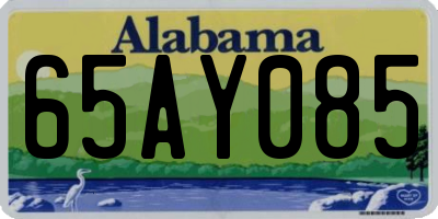 AL license plate 65AY085