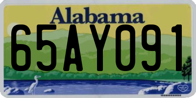 AL license plate 65AY091