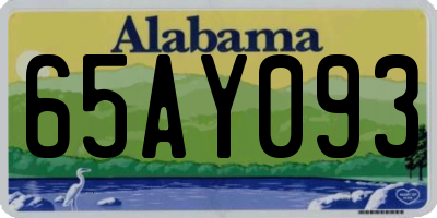 AL license plate 65AY093
