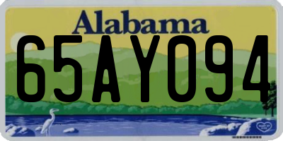 AL license plate 65AY094