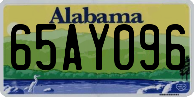 AL license plate 65AY096