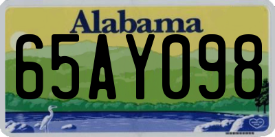 AL license plate 65AY098