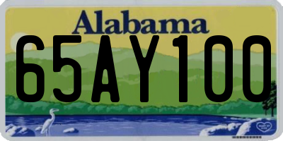 AL license plate 65AY100