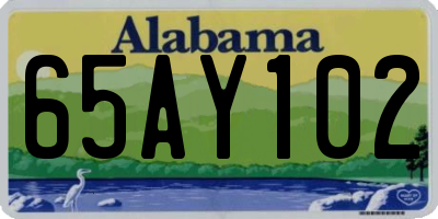 AL license plate 65AY102