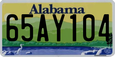 AL license plate 65AY104