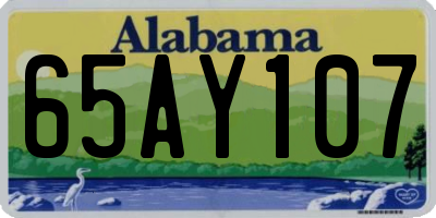 AL license plate 65AY107