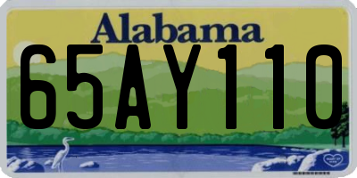 AL license plate 65AY110