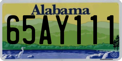 AL license plate 65AY111