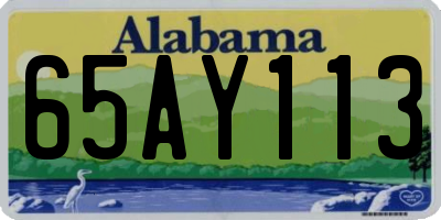 AL license plate 65AY113