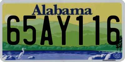 AL license plate 65AY116