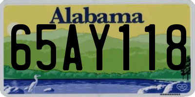 AL license plate 65AY118