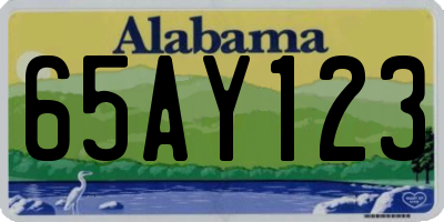 AL license plate 65AY123