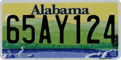 AL license plate 65AY124