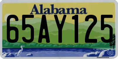 AL license plate 65AY125