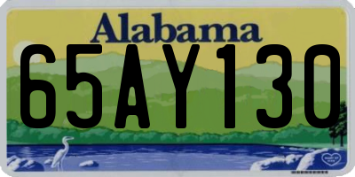 AL license plate 65AY130