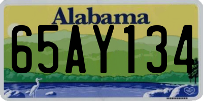 AL license plate 65AY134