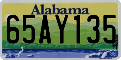 AL license plate 65AY135