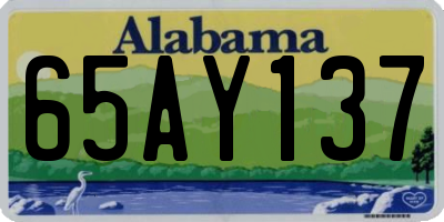 AL license plate 65AY137