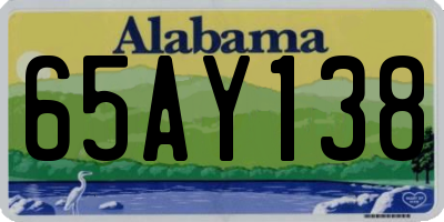 AL license plate 65AY138