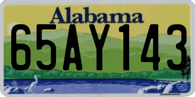 AL license plate 65AY143