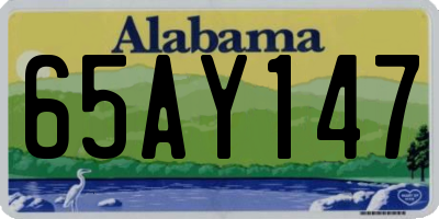 AL license plate 65AY147