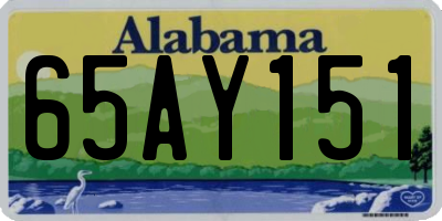 AL license plate 65AY151