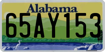 AL license plate 65AY153
