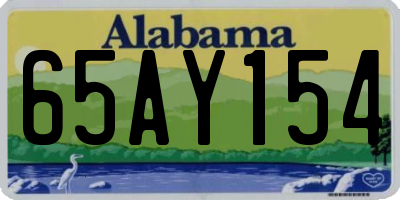 AL license plate 65AY154