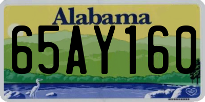 AL license plate 65AY160