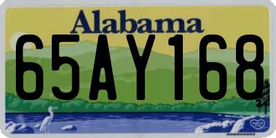 AL license plate 65AY168