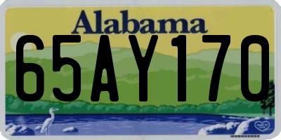 AL license plate 65AY170