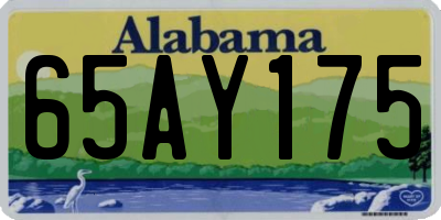 AL license plate 65AY175