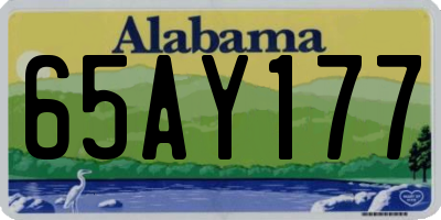 AL license plate 65AY177