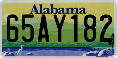 AL license plate 65AY182