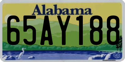 AL license plate 65AY188