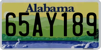AL license plate 65AY189