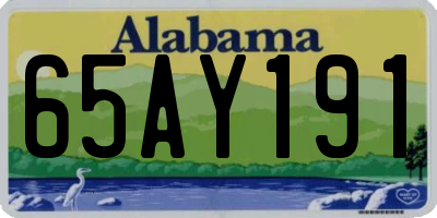 AL license plate 65AY191