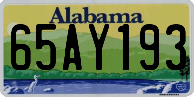 AL license plate 65AY193