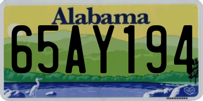 AL license plate 65AY194