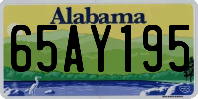 AL license plate 65AY195