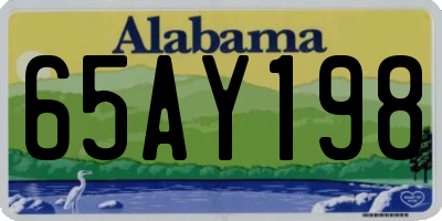 AL license plate 65AY198