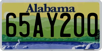 AL license plate 65AY200
