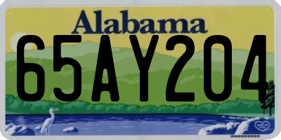 AL license plate 65AY204